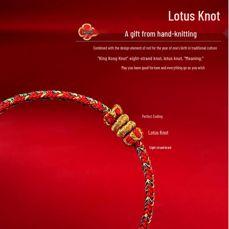 2025 Year of the Snake Zodiac Bracelet: Red String with Pig, Tiger, Monkey, Dragon, Benming Buddha & Tai Sui Charms