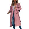 Damen Mittellanger Trenchcoat Frühling und Herbst Koreanischer Stil Große Größen Trendiger Britischer Stil Übermantel Knielanger Mantel