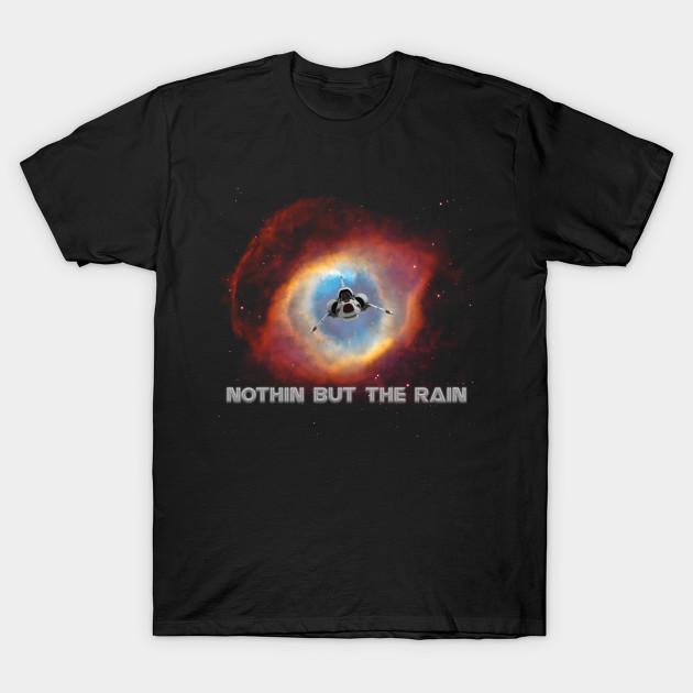 

Men Black Print T-shirt Nothin But The Rain No-Cut Transfer Paper Print Cotton Tshirt M чёрный