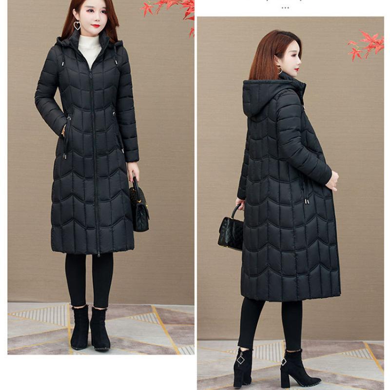 Autumn Womens Winter And Hooded Slim Fit Thick And Warm Long Middleaged Mothers Jacket 6 Colors