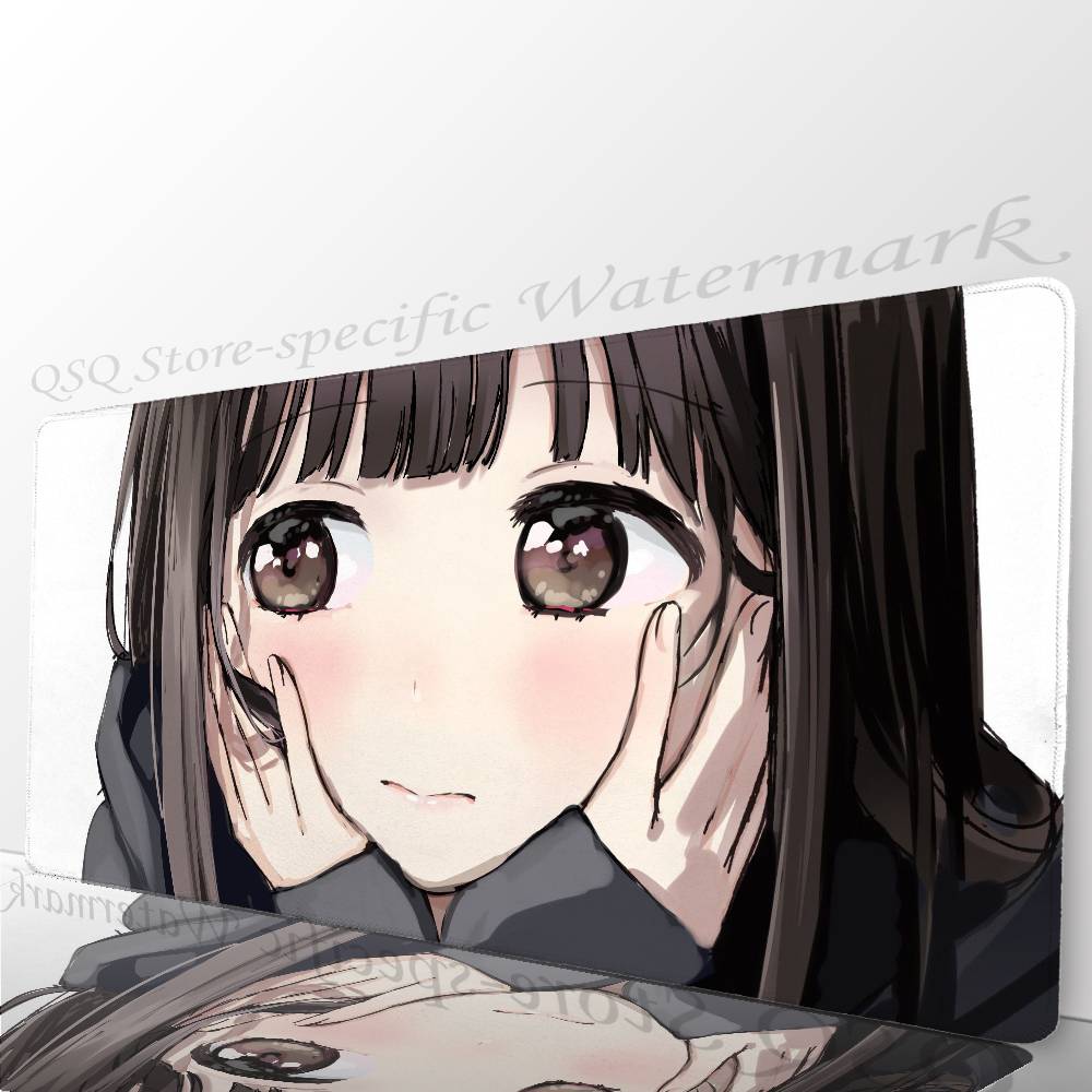 Nanase Kurumi Anime Mousepad Non-slip Suitable For Office Computers Laptops E-sports Game Desk Mats XXL Keyboard