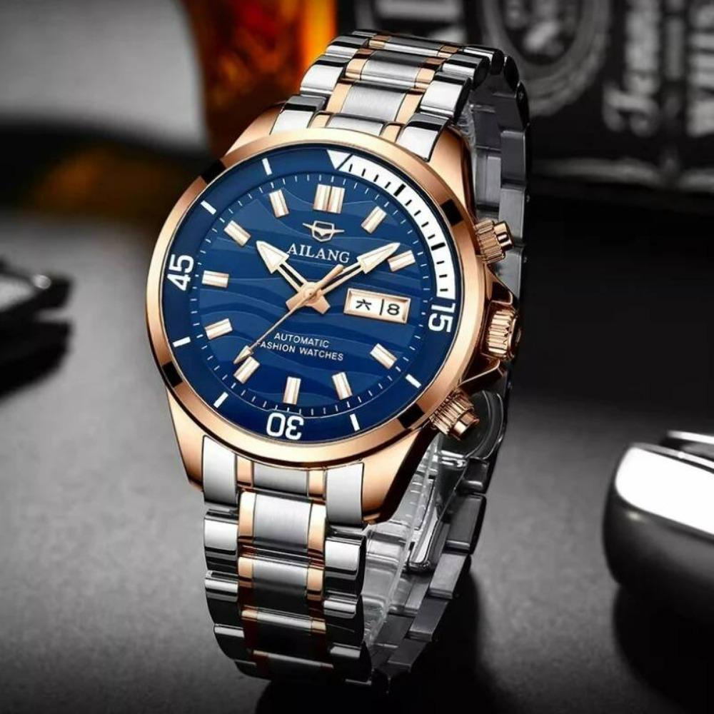 AILANG 8829 Fashion Men's Automatic Mechanical Watches Dual Calendar Luminous Hands Watch Business Watches for Man reloj hombre