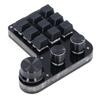 USB Mini Macro Mechanical Gaming Keyboard Programmable 9 Keys 3 Knobs Red Switch RGB LED Onboard