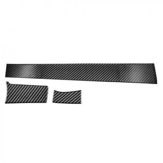 3PCS Carbon Fiber Dashboard Console Cover Trim Sticker For Honda Civic 2016-