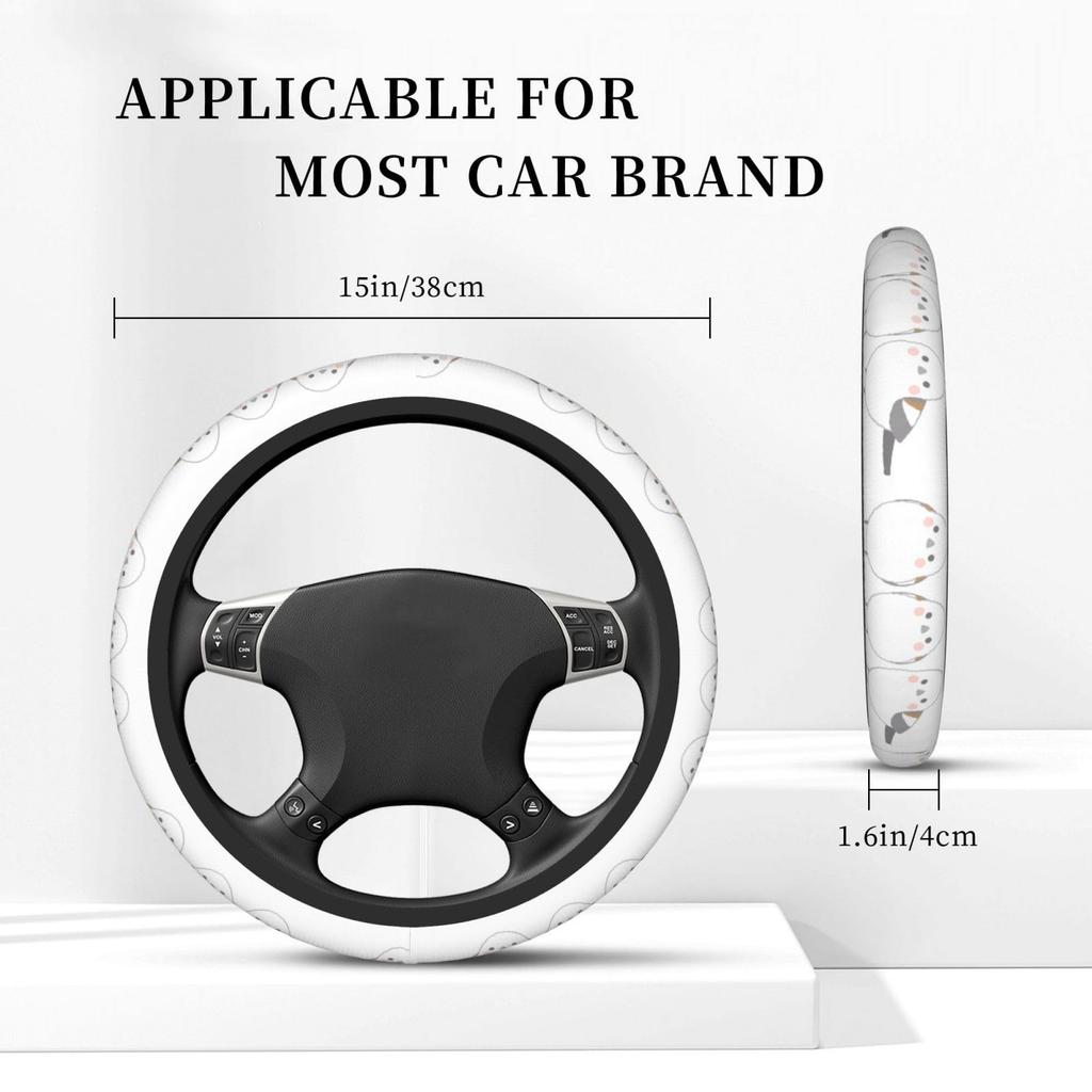Asamike Steering Wheel Cover, For Cars, Small Size, Steering Wheel Cover, Stylish, Cute, Birds,