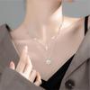 New Temperament Round Brand Angel Female 925 Sterling Silver Jewelry Personality Double Cross Pendant Necklaces TYB367
