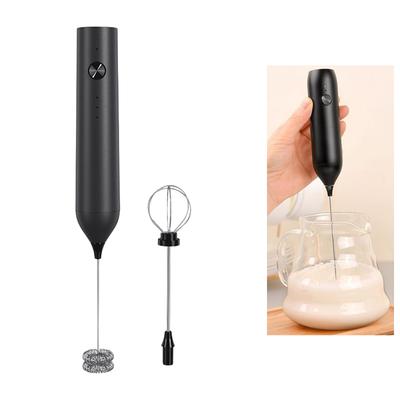 Rechargeable Milk Frothing Wand with Detachable Whisk Head Automatic Stirring Function for Coffee Eggs Fast Whisking