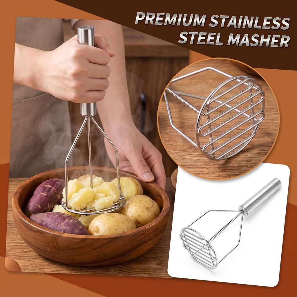 Potato Masher for Kitchen, Mashes Potatoes and Potatoes