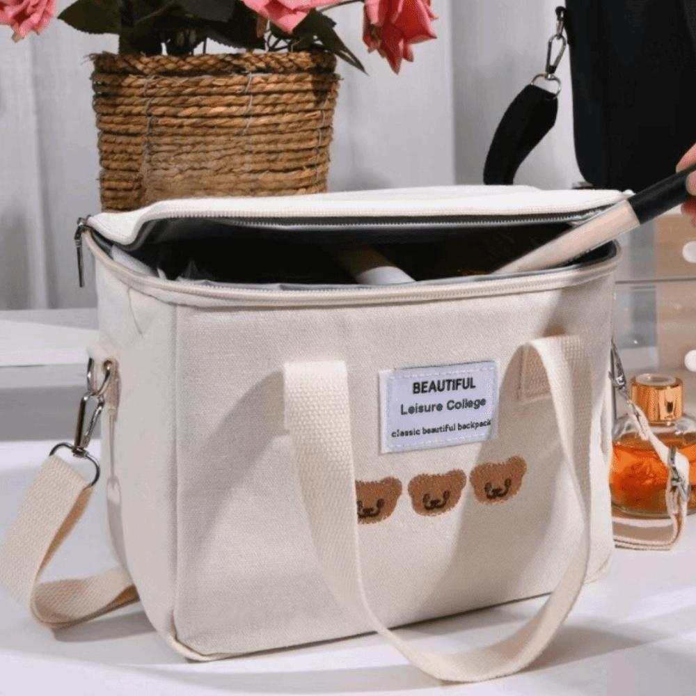 Canvas Baby Diaper Organizer Cartoon Single Shoulder Bag Women Handbag  Stroller Accessories