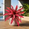 Decorative Branches for Terraces Artificial Fall Fern Plants, 18 Heads Autumn Orange Fake Persian Marine Theme Landscape Decorations Greenery Bushes,