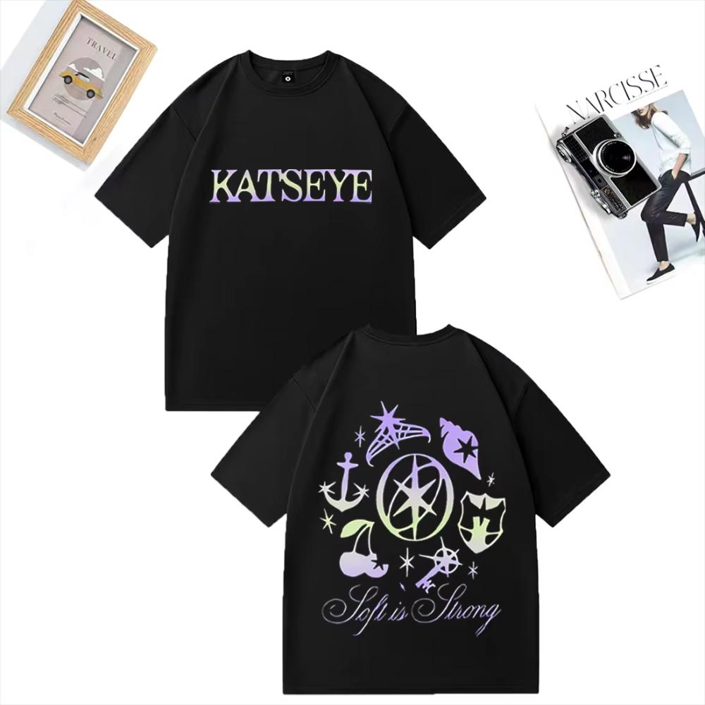 Katseye Fashion Printed T Shirt Mens Womens High Quality Vintage Tshirt Cotton Tops Hip Hop Streetwear Short Sleeve Tee Shirt