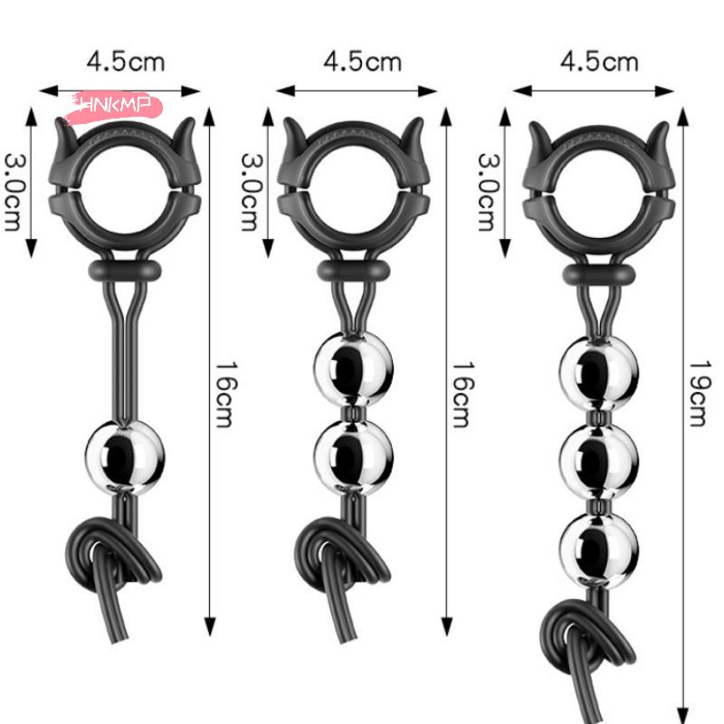 Male Penis Ring Exercise Device Weight Bearing Enlargement Stretcher Ball Semen Lock Adult Sex Toys for Men Penis Extender