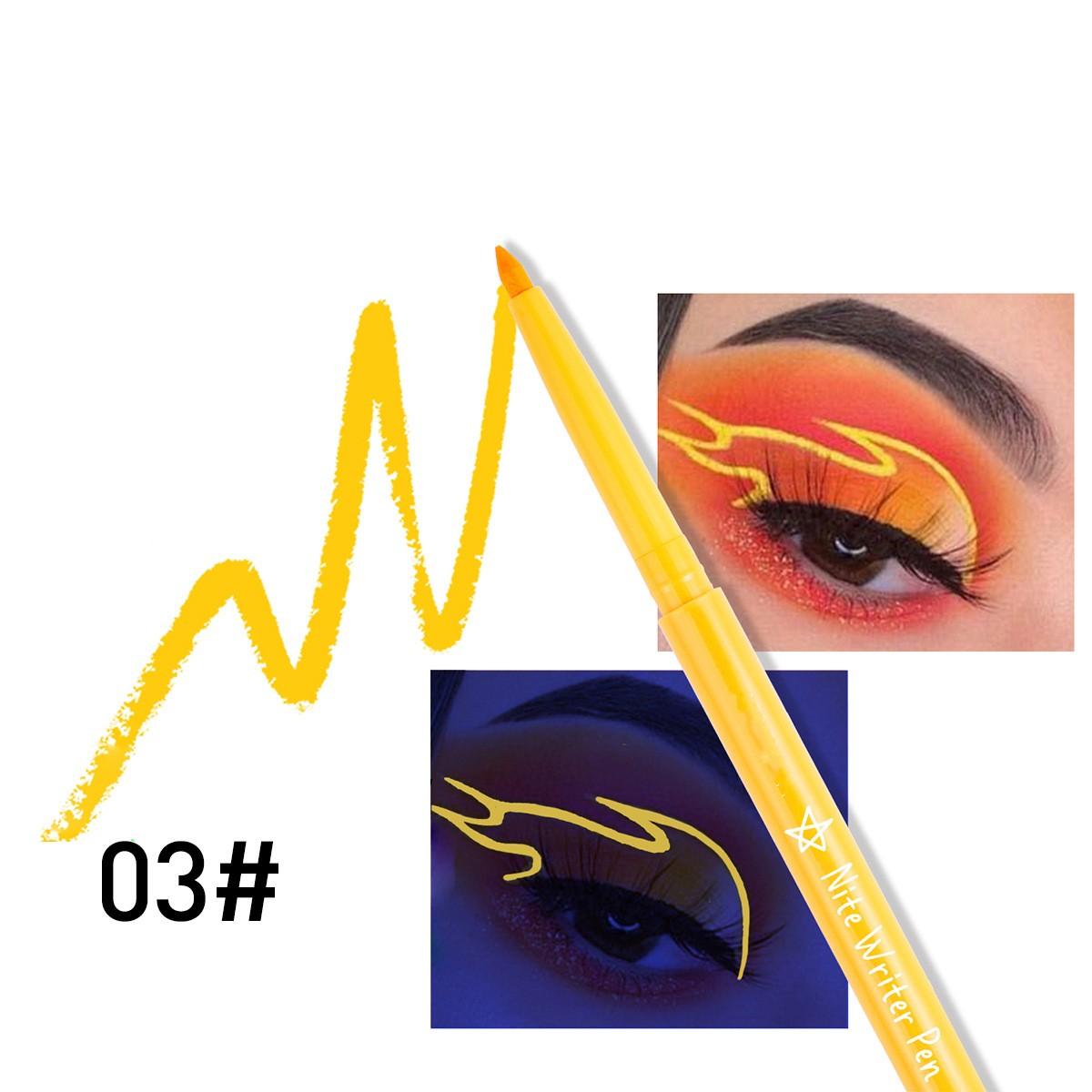 

Красочная УФ-водостойкая светящаяся подводка для глаз, гелевая ручка, флуоресцентная подводка для глаз, ручка для Хэллоуина, рождественской вечеринки, сценического цвета, ручка для рисования лица