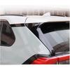 Car Accessories Exterior Rear Spoiler Wing Side Beveled Window Sill Pillar Molding Cover Trim (Glossy Black) Fit for Toyota RAV4 2019 2020 2021 2022