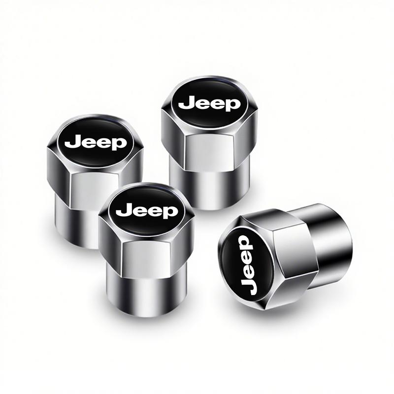 FJN1 Car Tire Wheel Valve Caps Cover Suede Car Key Chain Ring Keychain For Jeep Renegade Compass Grand Cherokee Wrangler Jk Gladiator