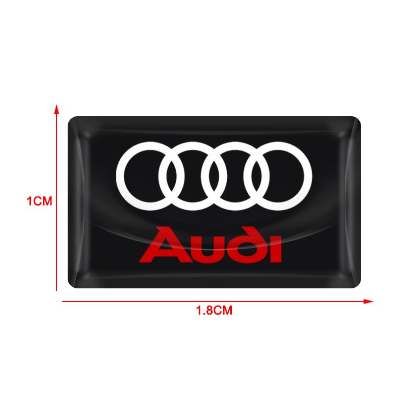 Car Styling 3D Epoxy Car Steering Wheel Dashboard Decoration Stickers For Audi A7 A8 A3 A4 A5 A6 TT Q3 Q5 Q7 A1 B5 B6 B7 B8 B9 8P C6 C5 C7