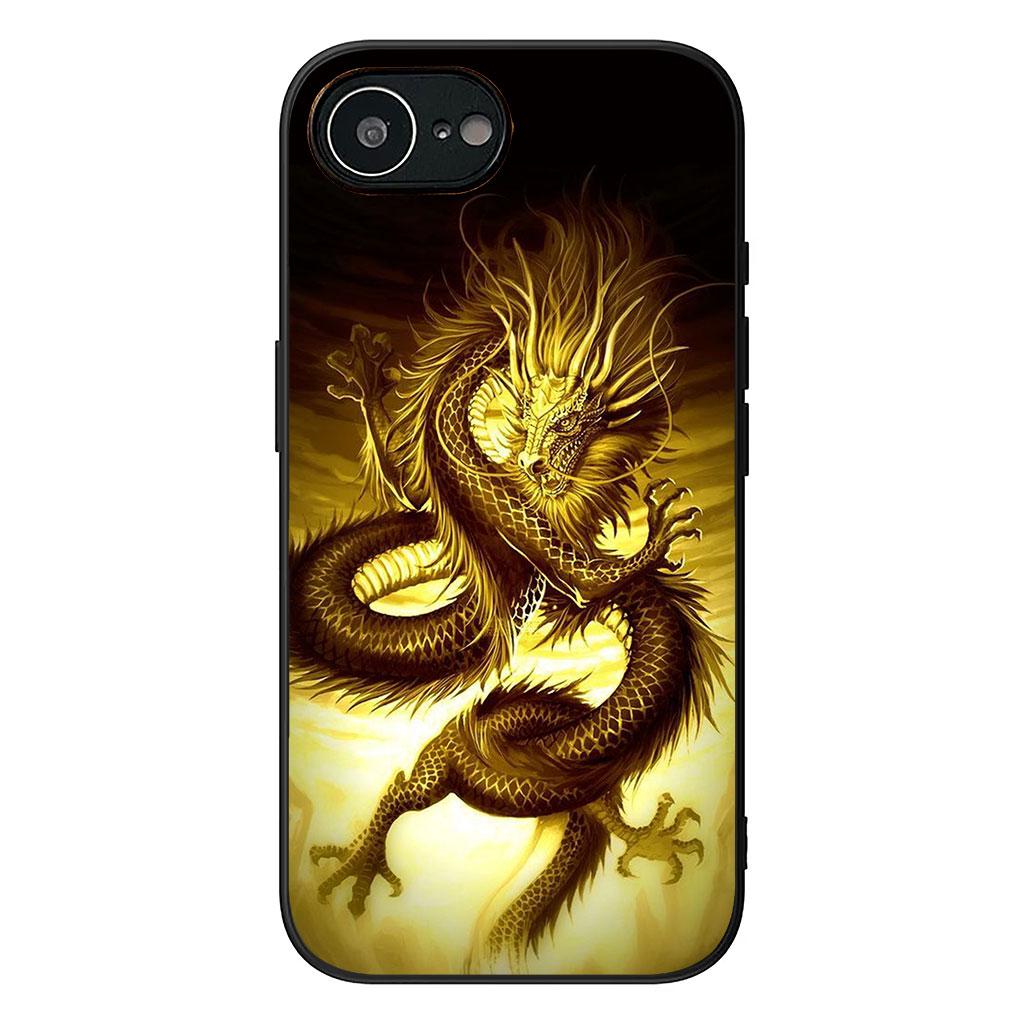 Black Dragon Chinese Loong Cover for Motorola Moto G82 G20 G22 G23 G32 G9 G8 G7 Power Plus G41 G52 G30 G71 E22 E13 E20 E32 Case