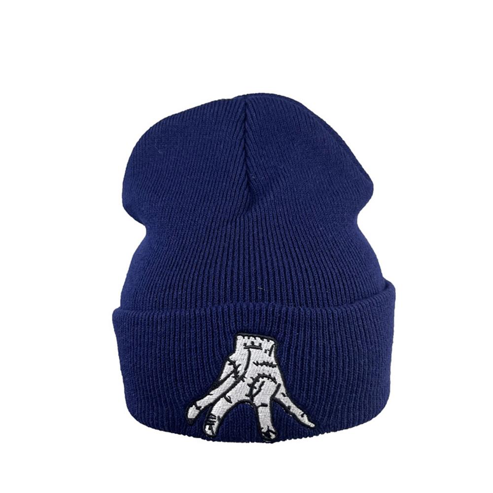 1pcs Beanies Windproof Warm Knitted Hat Outdoor Sports Riding Cap Unisex Autumn And Winter Couple Gift Black
