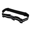 Running Waist Pack Reflective Strips Water Proof Adjustable Strap 3 Pockets Running Belt Black