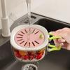 Fruit Washing and Draining Basket, Food Grade High Aesthetics with Lid, 2025 New Fruit Washing and Filtering Basket, Portable