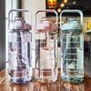 2 Liters Straw Plastic Water Bottle Large Portable Travel Bottle Sports Fitness Cup High Value Big Fat Cup Adult Universal