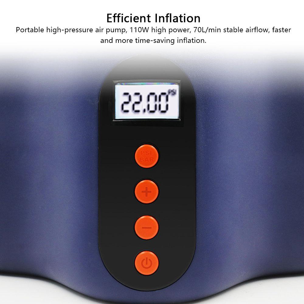 Portable Electric Air Pump 20PSI High Pressure Air Pump Inflation & Deflation Pump with 7 Nozzles for Inflatable Boat Surfboard Stand-up Paddle