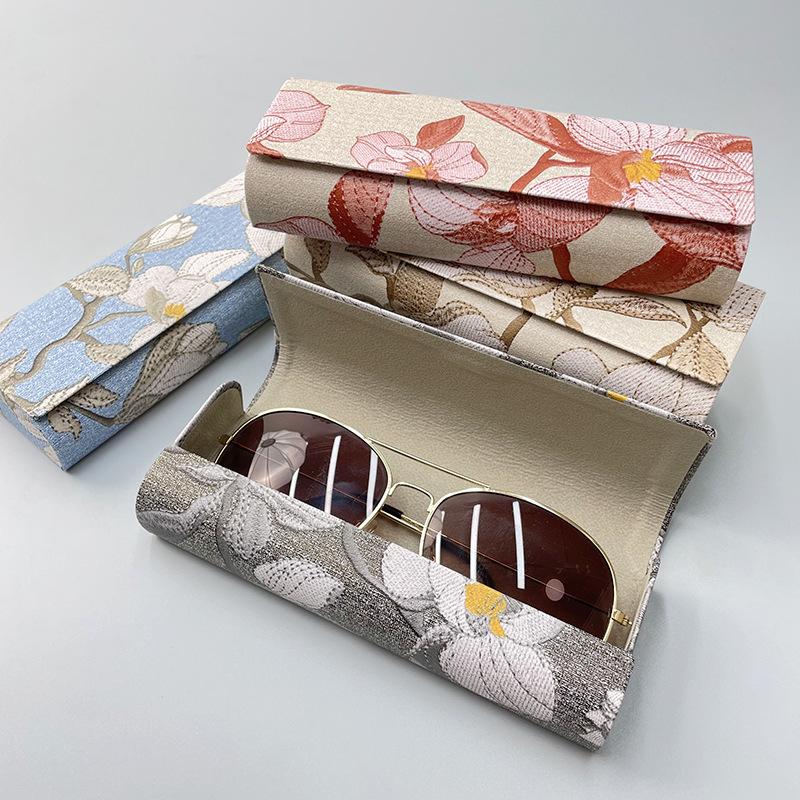 Glasses Case Magnetic Suction Eyewear Storage Sunglasses Box Chinese  Women's Glasses Case For Fashion Accessory Travel