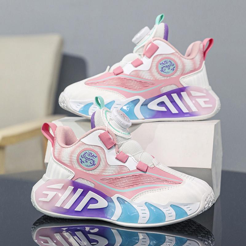 28-40 Kinder Übergröße Bequeme Atmungsaktive Modische Sport- und Freizeitschuhe High Top Basketballschuhe