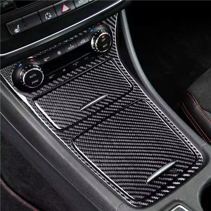 Car Carbon Fiber Center Console Central Storage Box Decoration Sticker For  GLA X156 CLA C177