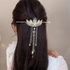Long Tassels Floral Hair Accessory Elegant Pearls Hair Sticks Hanfu Hairpin  Cheongsam Matching