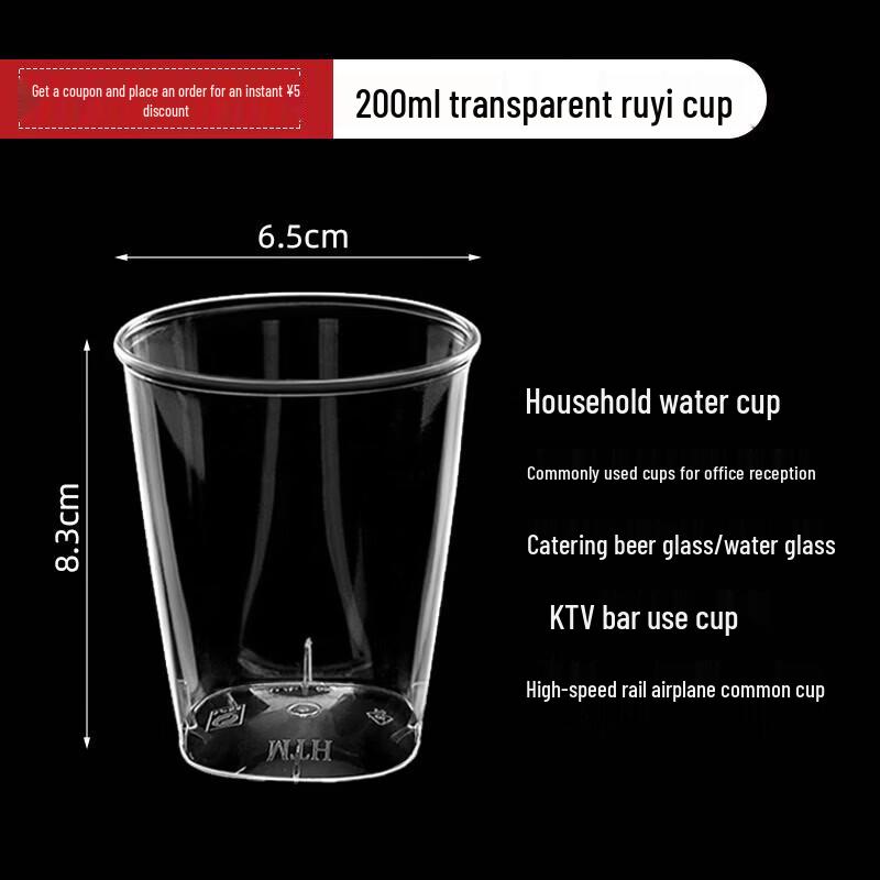 Chixing Heavy-Duty Disposable Plastic Cups