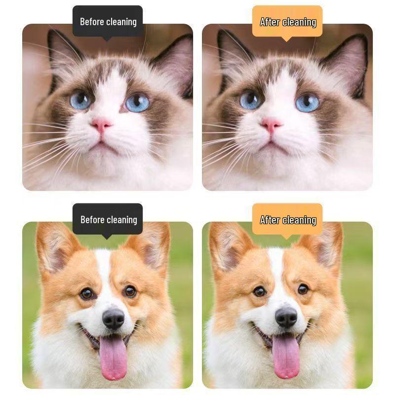 Pet Eye & Ear Cleaning Wipes for Cats & Dogs - Remove Tear Stains & Mites