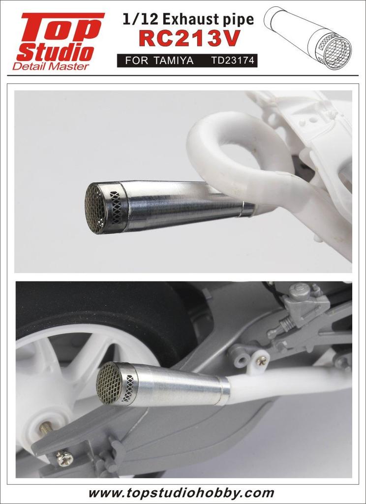 Top Studio Honda RC213V Auspuffrohr-Set Maßstab TD23174 1/12