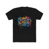 Boom Box Paint Drip Tee T-Shirt Clothing Music Lover Gift Graphic Tee Streetwear Shirt Retro Streetwear Short-sleeved Men's Tee
