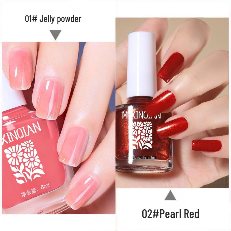 Cherry Champagne Bling Nail Polish - Non-Toxic, Quick-Dry, Long-Lasting, Non-Fading Formula for Fingernails and Toenails.