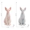 Simulation Animal Pet Cat Model Toy Canadian Hairless Cat Sphinx Cat Static Doll Ornament
