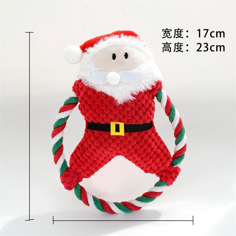 Pet Christmas Dog Amazon Popular Plush Cat Sound Resistant Grinding Teeth Relief Dog Cat Toys