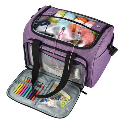 Wool Yarn Storage Bag Portable Needlework Storage Bag Crochet Bag Knitting Crochet Organizer Travel Yarn Storage Tote Organizer