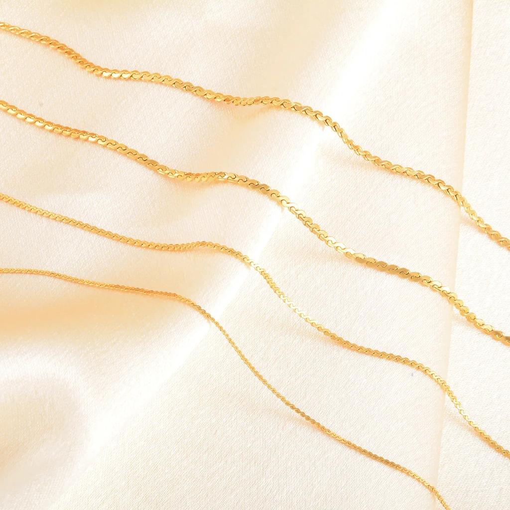 Yadreva 0,8 mm/1,1 mm/1,5 mm Roestvrij Staal Ketting Dunne Ketting Hoogglans Mode Sieraden