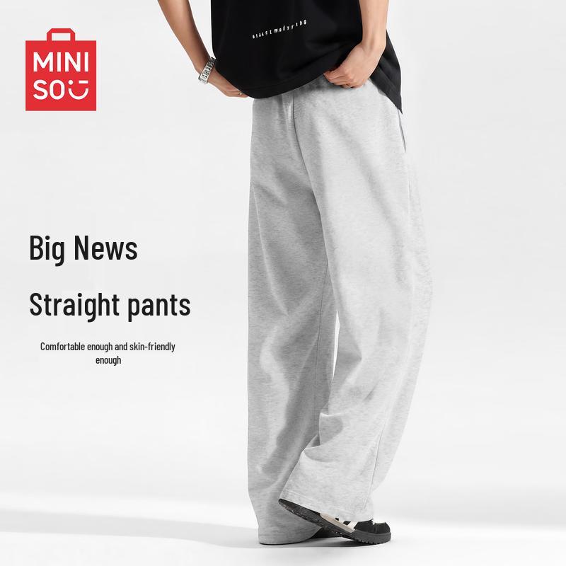 MINISO Men's American Casual Straight-Leg Cotton Blend Pants