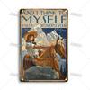 Artisian Ride Horse Metal Poster Cowgirl Cowboy Tin Plate Horse Racing Decorative Sign Wall Decor Garage Bar Pub Club Hotel Cafe