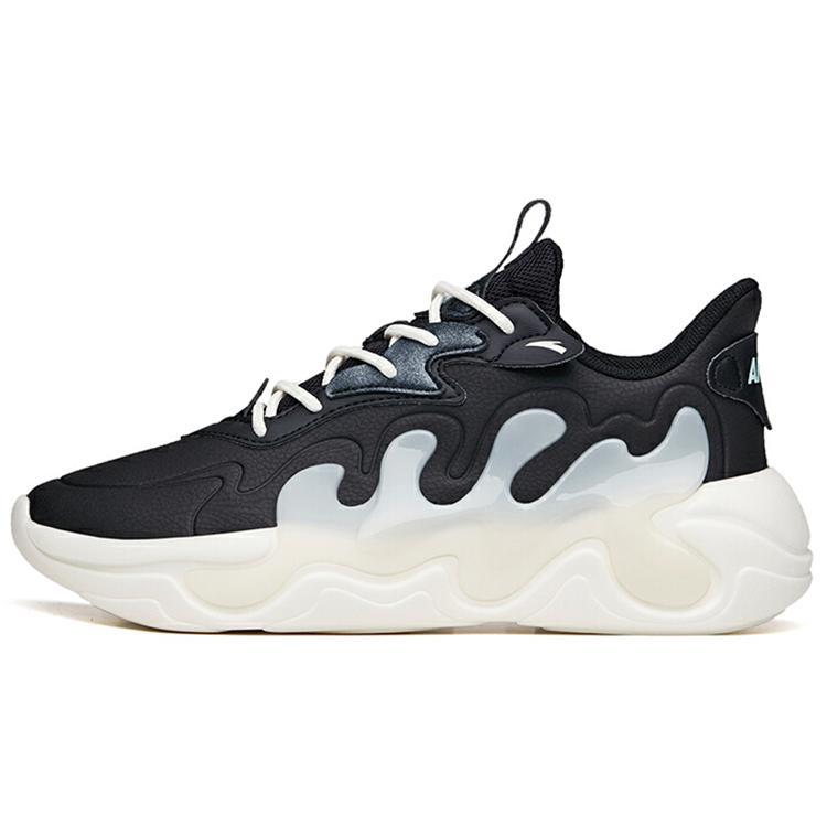 Anta Chao Worship 2.0 Cushioning Slip Resistant Coverage Low top Chunky Sneakers Women's Black White 122138840-6