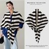 Korean Wool Blend Thick Shawl: Solid Color, Warm Knitted Cowl, Perfect for Spring & Autumn Layering