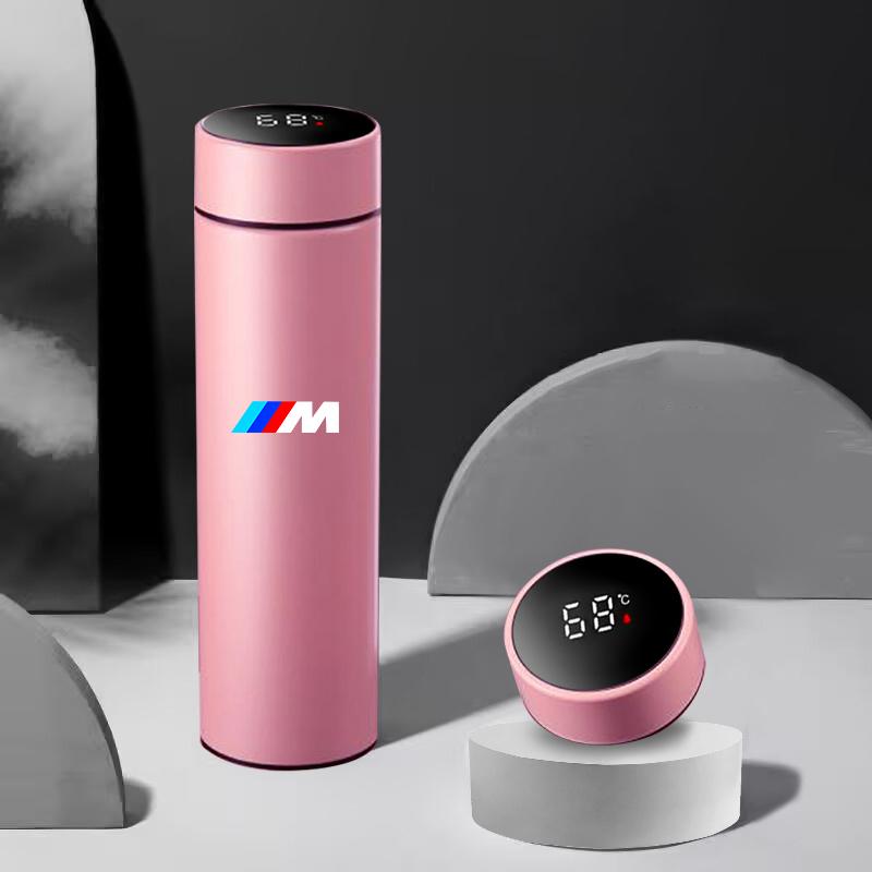 Car Smart Display Thermos Jug Stainless Steel Insulation Cup For BMW M Emblem M3 M5 E46 E36 E34 F10 E90 F30 E60 interior sticker