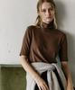 ARTID High-Neck Short-Sleeve T-Shirt_Brown