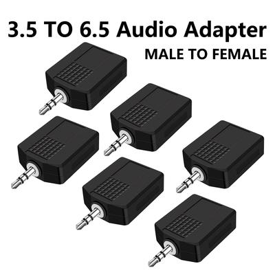 5/20PCS 2 In 1 Audio Adapterjack Y Splitter 3.5mm Male To 2x6.35mm Female Adapters One To Two Female Microphone Plug