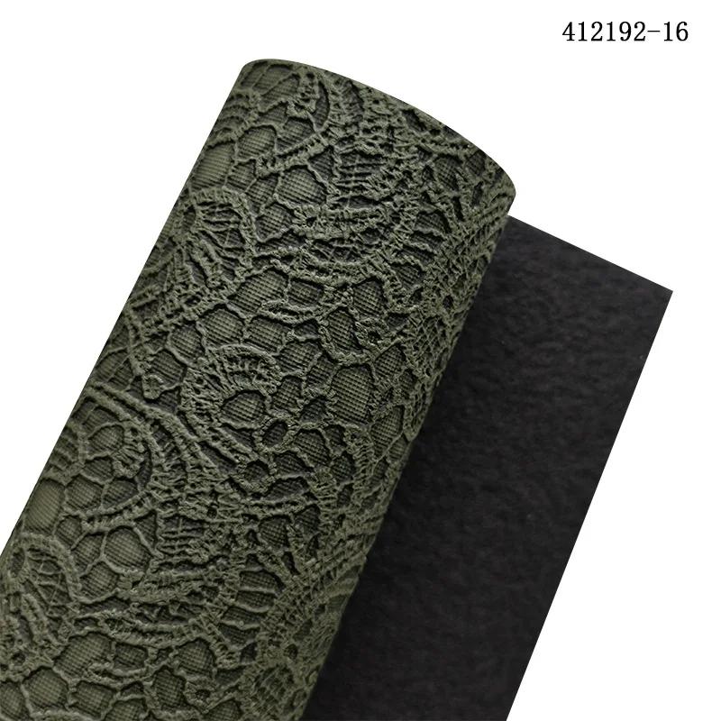 1 Yard Flower Textured Embossed Faux Leather Roll Synthetic Fabric for DIY Handmade Projects Leather Bows Jewlery Making