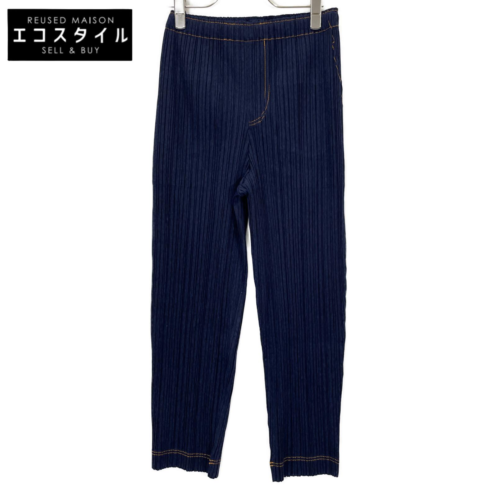 

PLEATS PLEASE PP21-JF213 22Stainless Steel Blue Denim Transfer Pants Bottoms 2 blueUsed