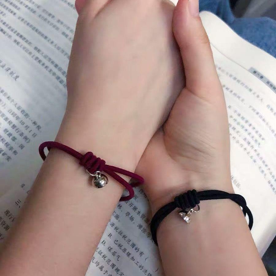 Couple Bracelets Pair Magnetic Attraction Woven Bracelet Lucky Red String Best Friend Student Gift for Boyfriend Magnetic Attraction