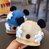 Baby Boy Cartoon Cotton Cap With Breathable Short Brim For Autumn Outdoor Wear